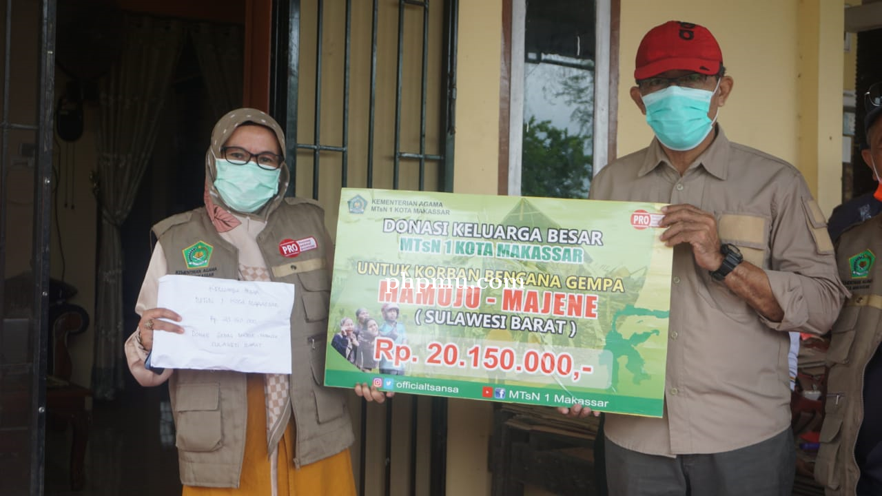 MTsN 1 Kota Makassar Melakukan Penggalangan Dana Untuk Korban Gempa Sulbar