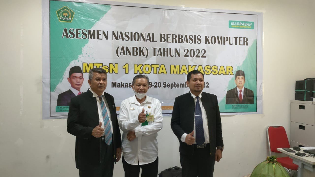 Asesmen Nasional Berbasis Komputer (ANBK) Tahun 2022 MTsN 1 Kota Makassar