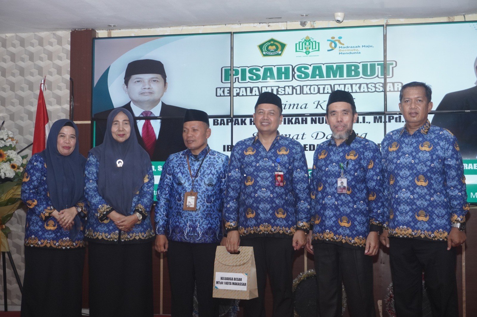 MTsN 1 Kota Makassar Gelar Temu dan Sambut Kepala Madrasah Baru dan Lama